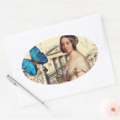 Hare Majesteit, Koningin Victoria Ovale Sticker (Envelop)