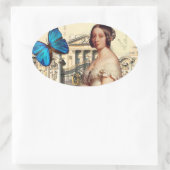 Hare Majesteit, Koningin Victoria Ovale Sticker (Tas)