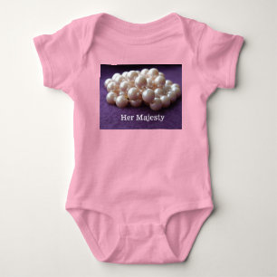 Hare Majesteit parels baby meisje bodysuit