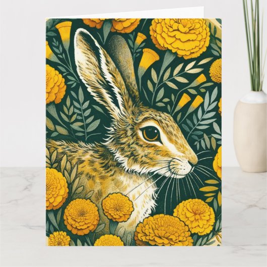 Hare Marigold Kaart (Voorkant)