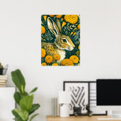 Hare Marigold Poster (Thuiskantoor)