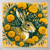 Hare Marigold Poster (Voorkant)