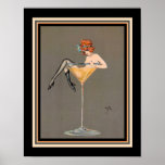 "Hare Martini" 1920 Art Deco Print<br><div class="desc">"Her Martini",  1920 Art Deco,  gedrukt door Henry Clive</div>