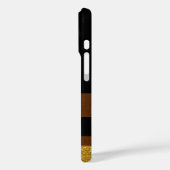 Hare Modern Classy Brown Gold Black Case-Mate iPhone Case (Achterkant / Links)