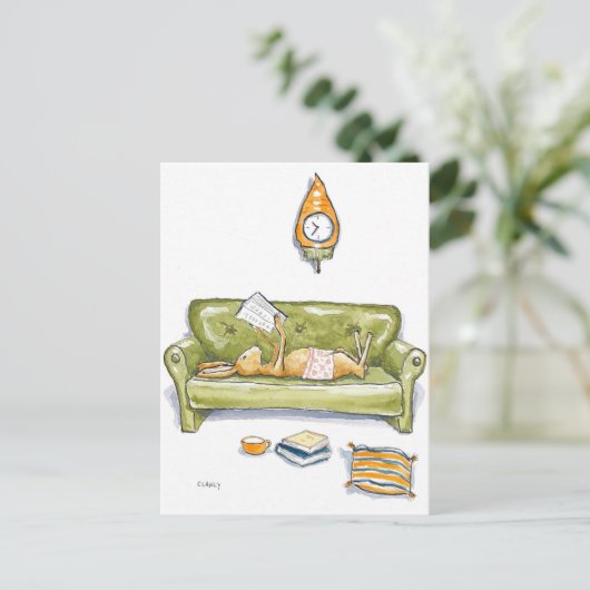 Hare op het briefkaart van de bank (Staand voorkant)