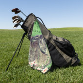 Hare Rabbit Animal Fun, speciaal gepersonaliseerd Golfhanddoek (Groen)