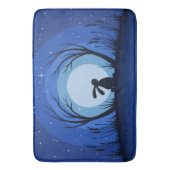 Hare, Rabbit, Moonlight Silhouette Badmat (Voorkant Verticaal)