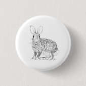 Hare / Rabbit Ronde Button 3,2 Cm (Voorkant)