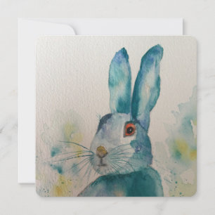 Hare Rabbit Waterverf Blue