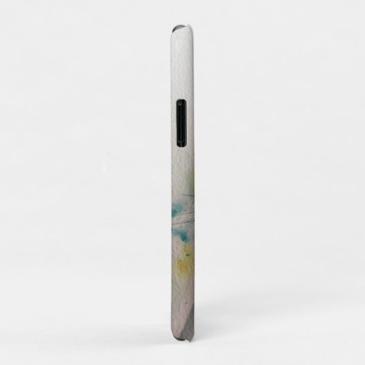 Hare Rabbit Waterverf Blue iPhone Case (Achterkant/rechts)