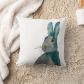 Hare Rabbit Waterverf Blue Kussen (Deken)