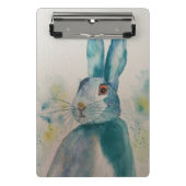Hare Rabbit Waterverf Blue Mini Klembord (Voorkant)