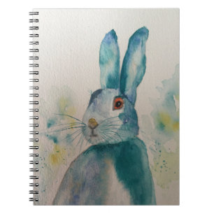 Hare Rabbit Waterverf Blue Notitieboek