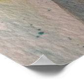 Hare Rabbit Waterverf Blue Poster (Hoek)