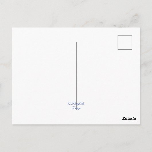 Hare Rabbit Waterverf Briefkaart (Achterkant)