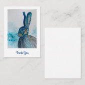 Hare Rabbit Waterverf Dank je wel Notitiekaartje (Voorkant / Achterkant)