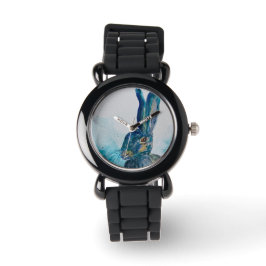 Hare Rabbit Waterverf Horloge