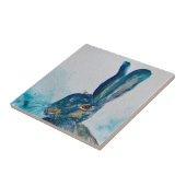 Hare Rabbit Waterverf Tegeltje (Zijkant)