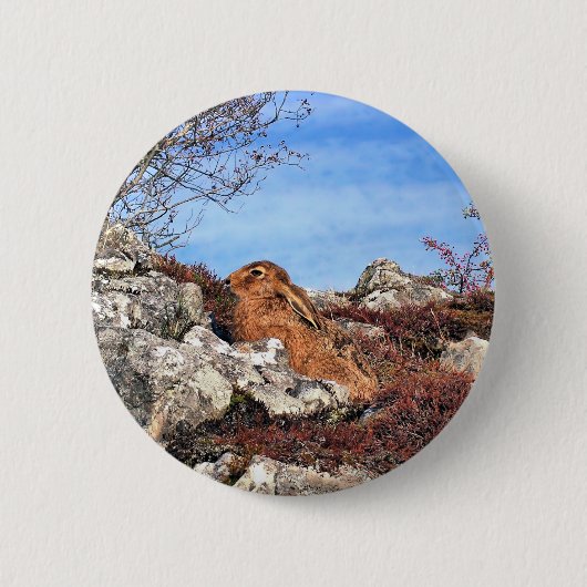 HARE RONDE BUTTON 5,7 CM (Voorkant)