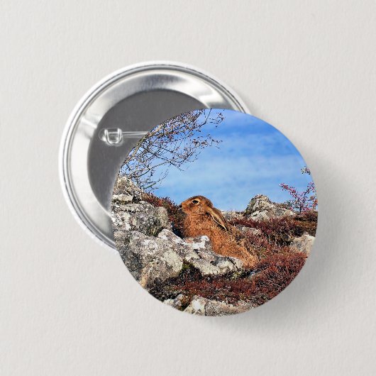 HARE RONDE BUTTON 5,7 CM (Voorkant /achterkant)