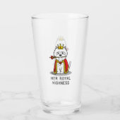 Hare Royal Highness Queen Westie Dog Glas (Achterkant)