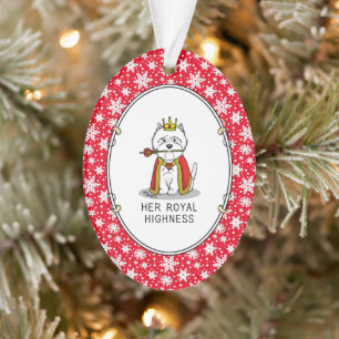 Hare Royal Highness Queen Westie Dog Ornament