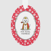 Hare Royal Highness Queen Westie Dog Ornament (voorkant)