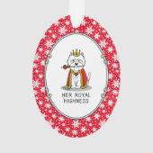 Hare Royal Highness Queen Westie Dog Ornament (achterkant)