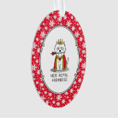 Hare Royal Highness Queen Westie Dog Ornament (voorkant)