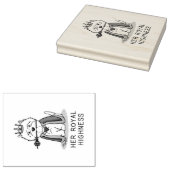 Hare Royal Highness Queen Westie Dog Rubberstempel (Gestempeld)