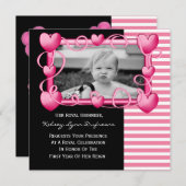 Hare Royal Highness w/Photo Birthday Invitation Kaart (Voorkant / Achterkant)