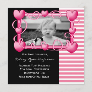 Hare Royal Highness w/Photo Birthday Invitation Kaart