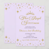 Hare Royal Threeness Gold Princess 3rd Birthday Kaart (Voorkant / Achterkant)