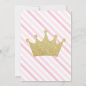 Hare Royal Threeness Invitation | Prinses Invite Kaart (Achterkant)