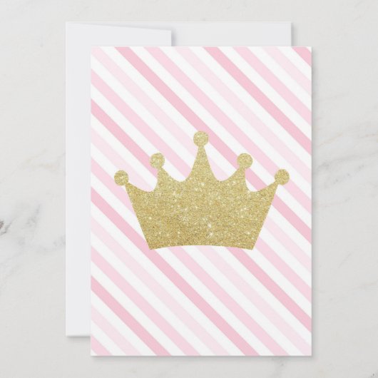 Hare Royal Threeness Invitation | Prinses Invite Kaart (Achterkant)