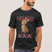 Hare Santa Hat Mannen Vrouwen Kinder Lelijk Kerstl T-shirt (Voorkant)