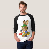 Hare surfer t-shirt (Voorkant volledig)