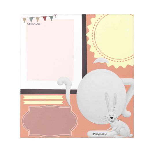Hare Tea Pot Party Journal Notities Scrapbook Pape Notitieblok (Voorkant)