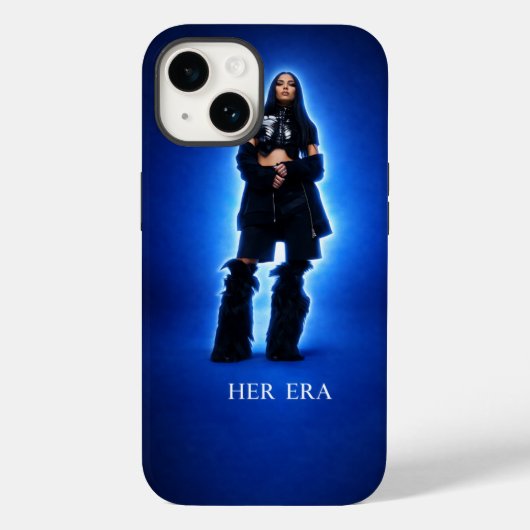 Hare Tijdperk – Blue Glow Aesthetic iPhone Hoesje (Achterkant)