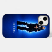 Hare Tijdperk – Blue Glow Aesthetic iPhone Hoesje (Achterkant (horizontaal))