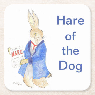Hare van de hond van de baarmoeder kartonnen onderzetters