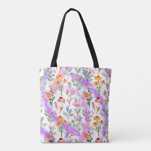 Hare Vier Seizoenen – Lente Patroon Tote Bag (Achterkant)