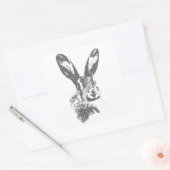 Hare Vierkante Sticker (Envelop)