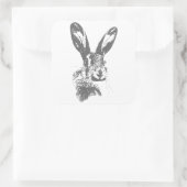 Hare Vierkante Sticker (Tas)