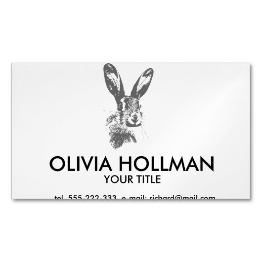 Hare Visitekaartje Magneet (Voorkant)