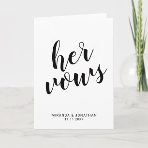 'Hare Vows' Elegant Black and White Weduwen Notitiekaartje