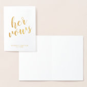 'Hare Vows' Elegant Real Gold Foil Wedding Vows Folie Kaarten (Display)