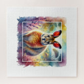 Hare Wallaby 030924AREF125 - Watercolor Legpuzzel (Horizontaal)