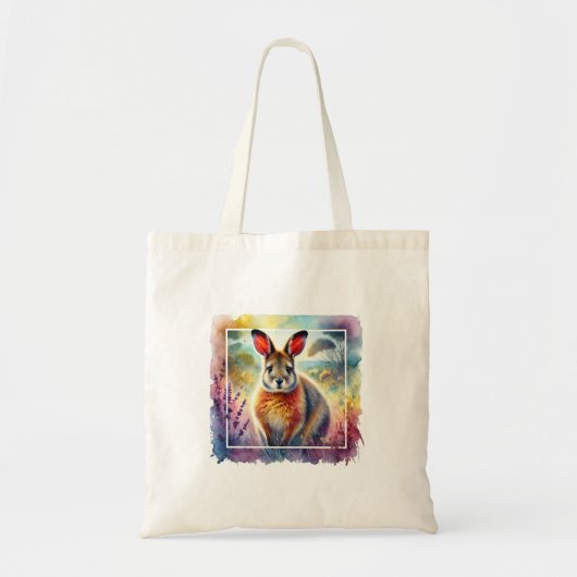 Hare Wallaby 030924AREF125 - Watercolor Tote Bag (Voorkant)
