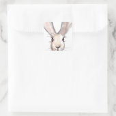 Hare waterverf konijn schattig baby shower vierkante sticker (Tas)
